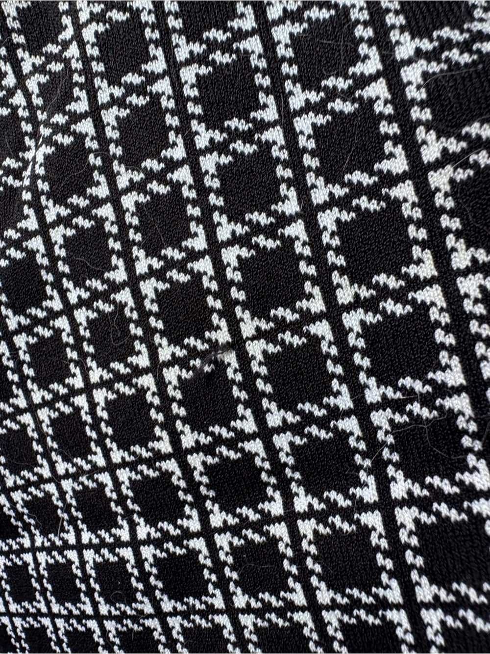 Michael Kors Black and White Grid Knit Pencil Skirt - Picture 5 of 5